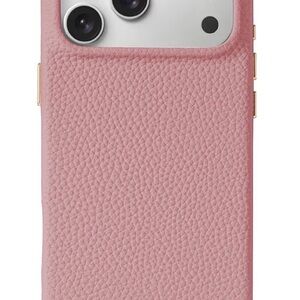 Luner for iPhone 17 Pro Sustainable Vegan Pink Leather. MagSafe NEW. Luxury!